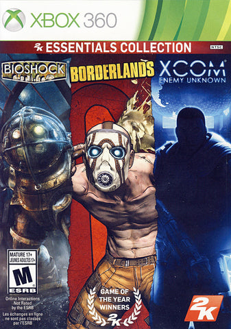 2K Essentials Collection (Bioshock, Borderlands et XCOM Enemy Unknown) (couverture bilingue) (XBOX360) Jeu XBOX360