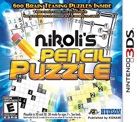 Nikoli s Pencil Puzzle (Couverture trilingue) (3DS) Jeu 3DS