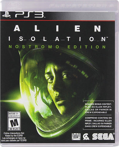 Alien Isolation - Nostromo Edition (PLAYSTATION3) PLAYSTATION3 Game 