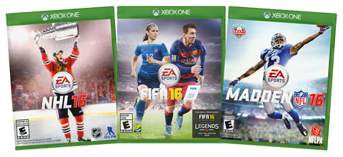 EA Sports Value Pack: NHL 16 / FIFA 16 / Madden NFL 16 (3-Pack) (Xbox One) (XBOX ONE) XBOX ONE Game 